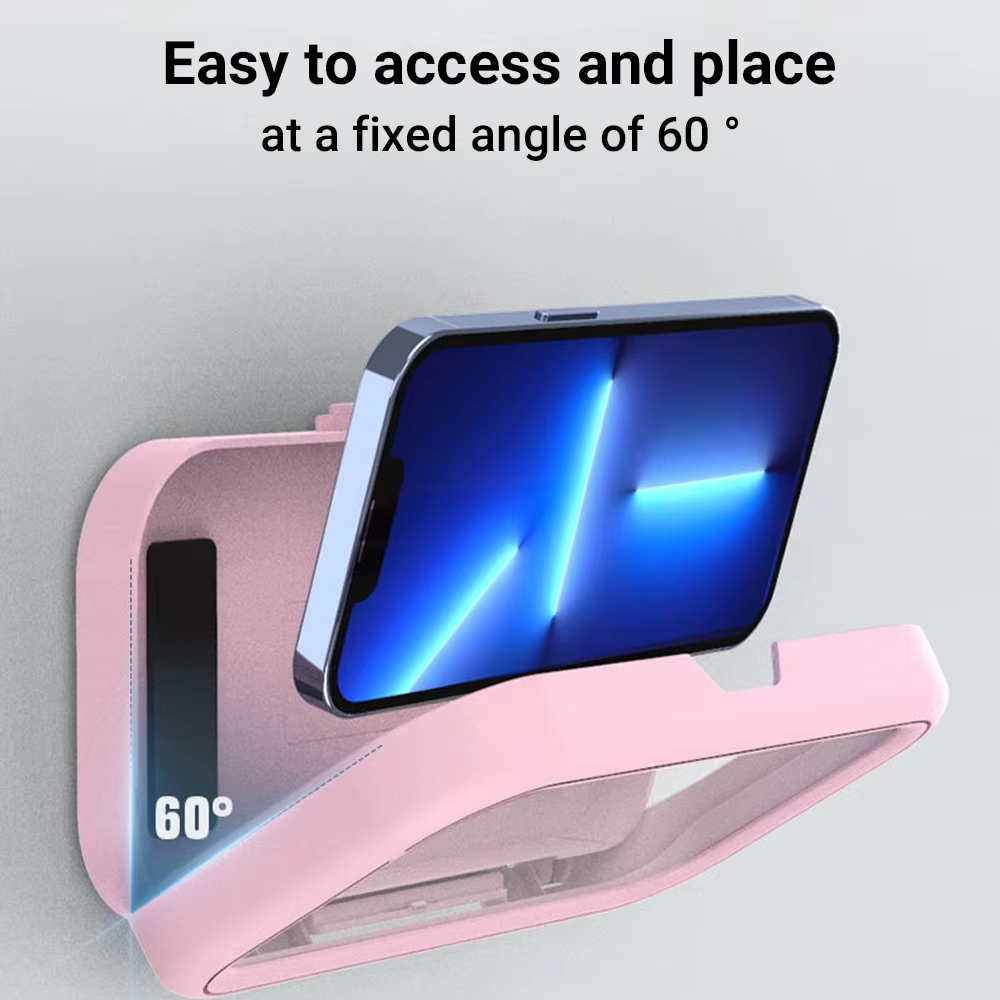 Boîte de rangement étanche pour téléphone portable, 1 pièce, avec un Design rotatif, adaptée à une utilisation dans la douche ou pour regarder des programmes TV
