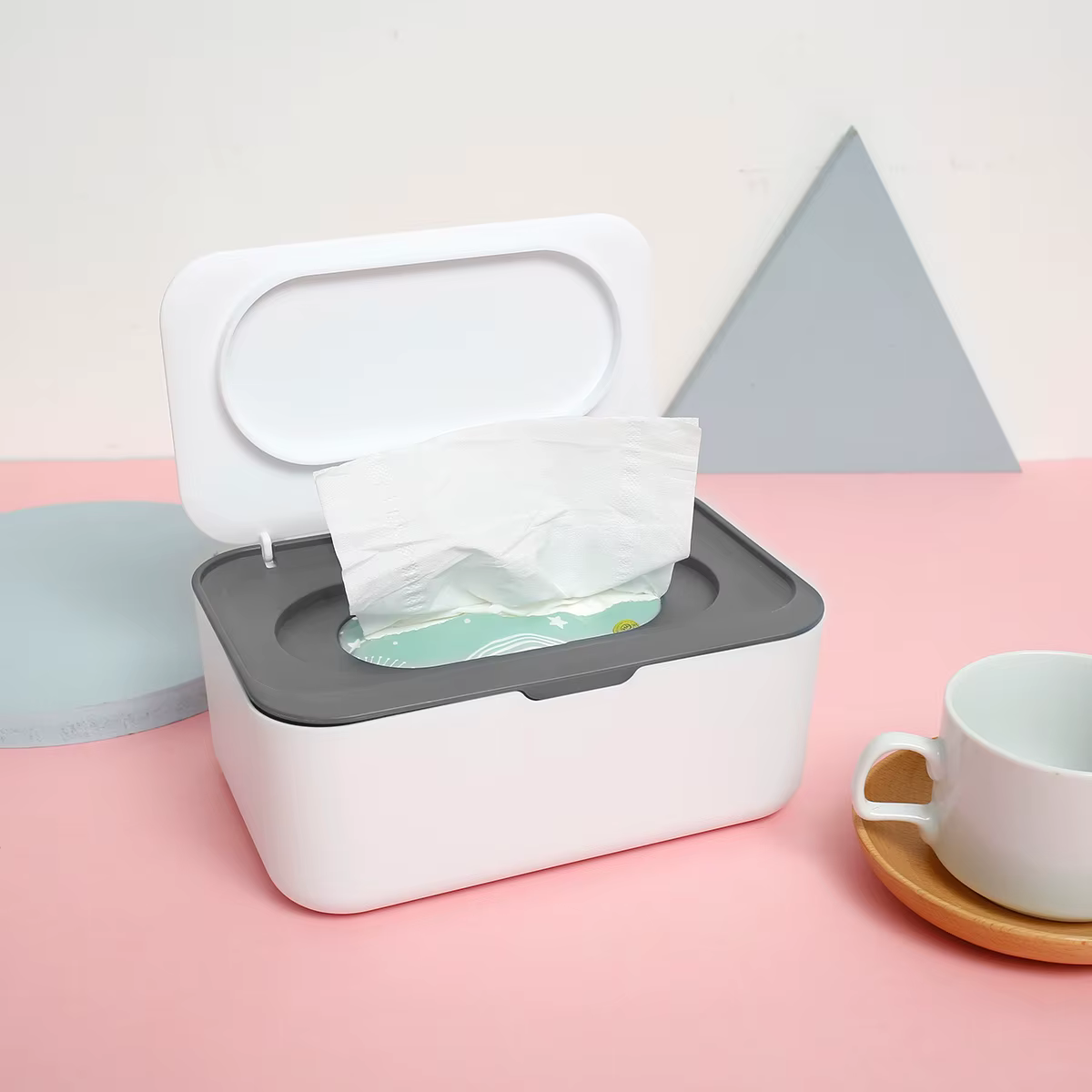 1 Boîte Distributrice de Lingettes Humides Portable avec Couvercle
