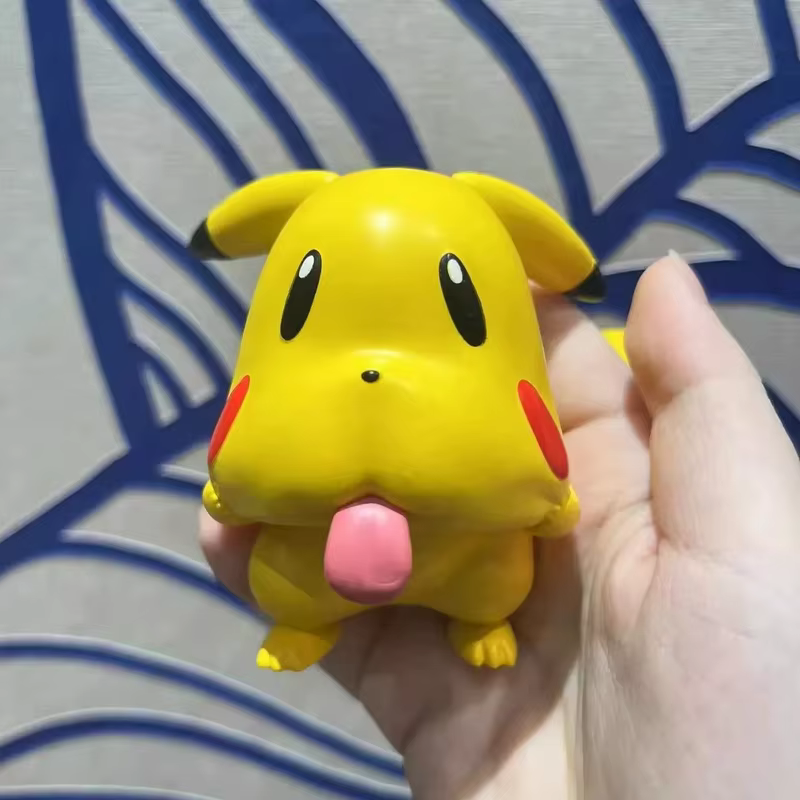 Ensemble de figurines Cubone Pikachu, statue de scène d'anime classique, version Q, modèle de collection Pocket Monster, jouet décoratif de bureau de dessin animé