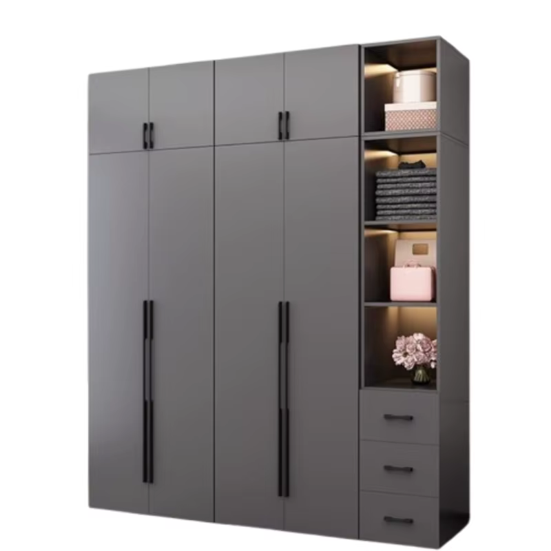 Armoire de rangement garde-robe vêtements chambre tiroir étagère suspendue