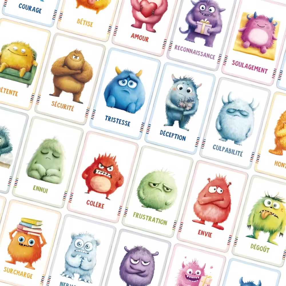 Jeu de cartes « Monstre émotionnel »