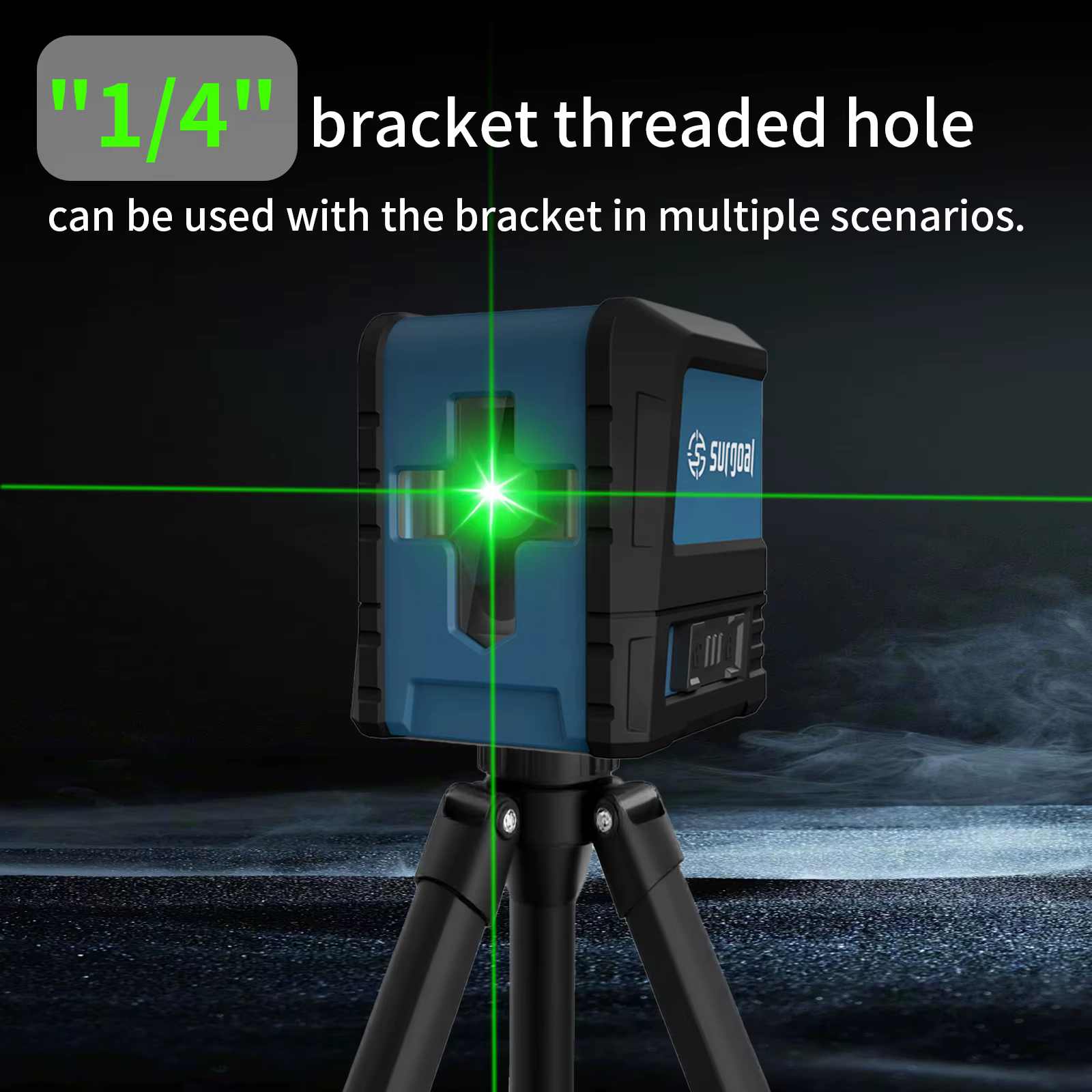 SURGOAL 2 lignes niveau Laser vert fort Mode auto-nivelant pendule verrouillé précision 2.5mm/5m
