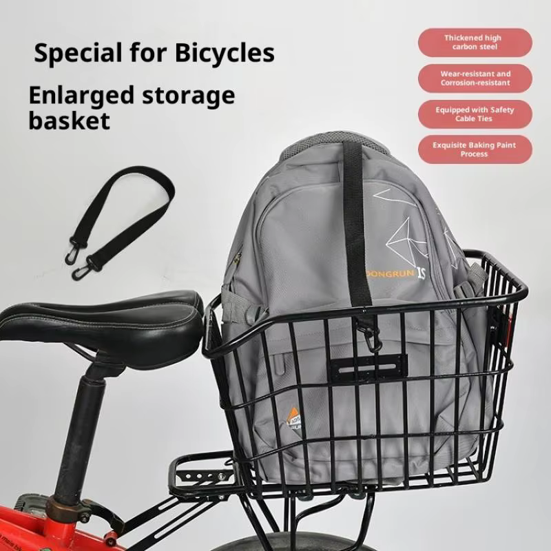 [YOUU] Panier de rangement arrière pour vélo en métal durable