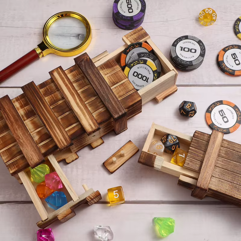 Boîte de Puzzle secrète en bois avec compartiment caché pour argent