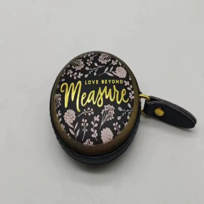 Mini ruban à mesurer en cuir PU Vintage rétractable