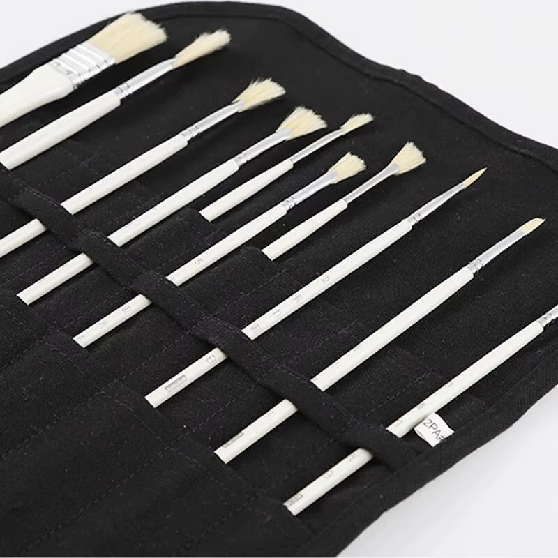 Sac de rangement en toile pour pinceaux de peinture, sac de rangement pour pinceaux d'aquarelle et de Gouache à 22 fentes, sac de rangement pour pinceaux de calligraphie, sac pour stylos enroulable