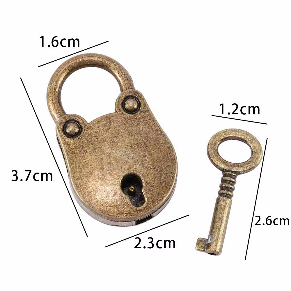 1 ensemble de Mini cadenas Archaize avec clé, vieux Vintage