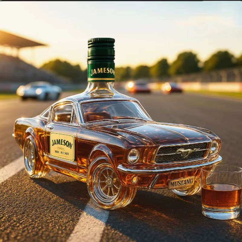 Bouteille de whisky pour voiture de Police