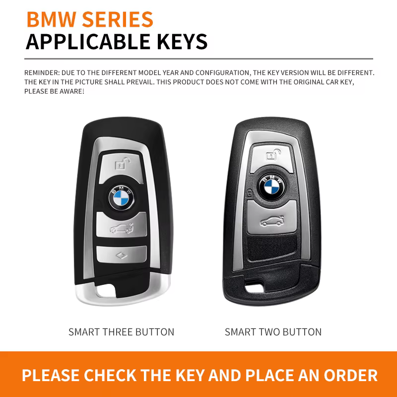 Housse de protection pour clé de voiture avec logo BMW