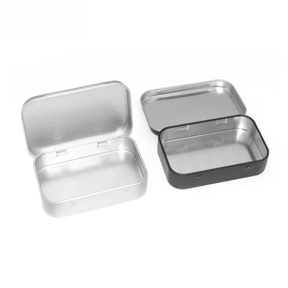 Mini boîte rectangulaire en métal vide
