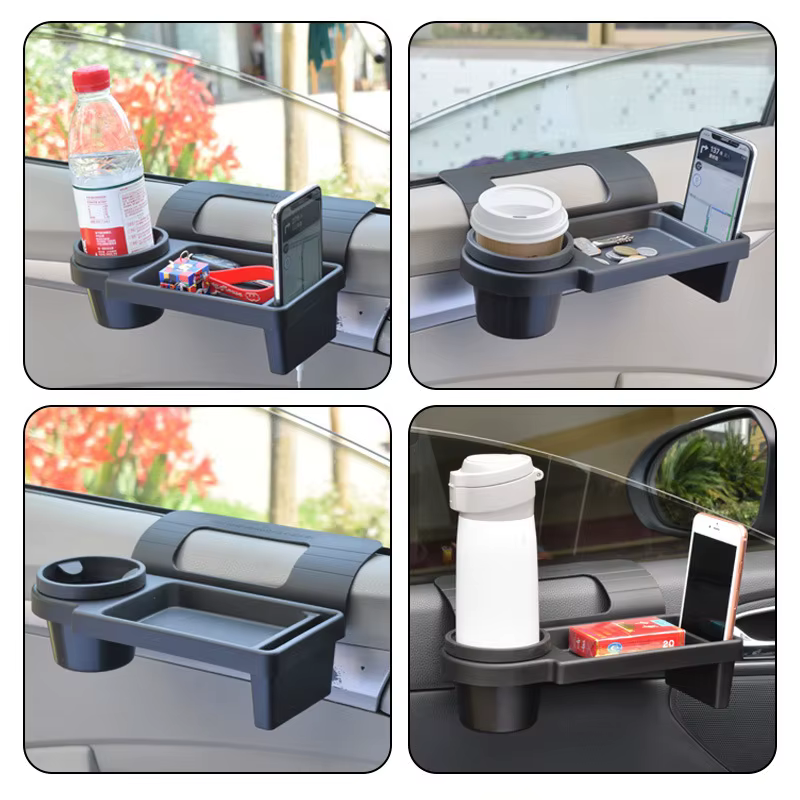 Table de plateau de voiture réglable pour le stockage multifonctionnel de gobelets d'eau