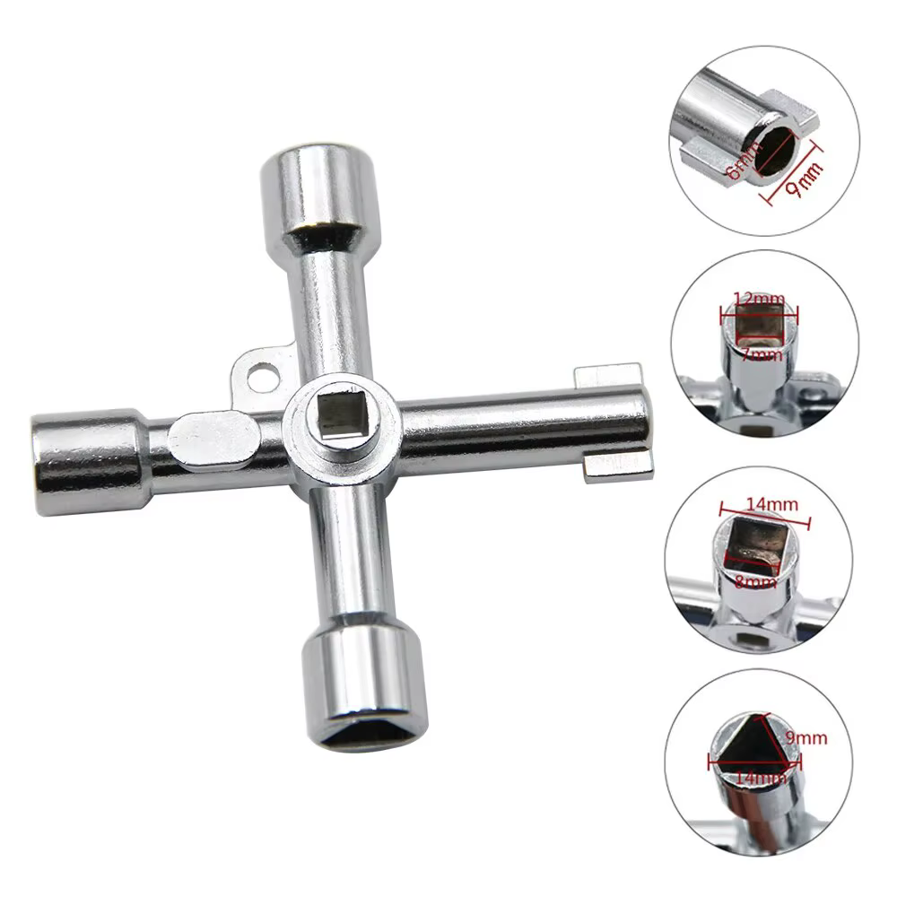 Tournevis à main multifonctionnel 4 en 1 croisé Portable en argent