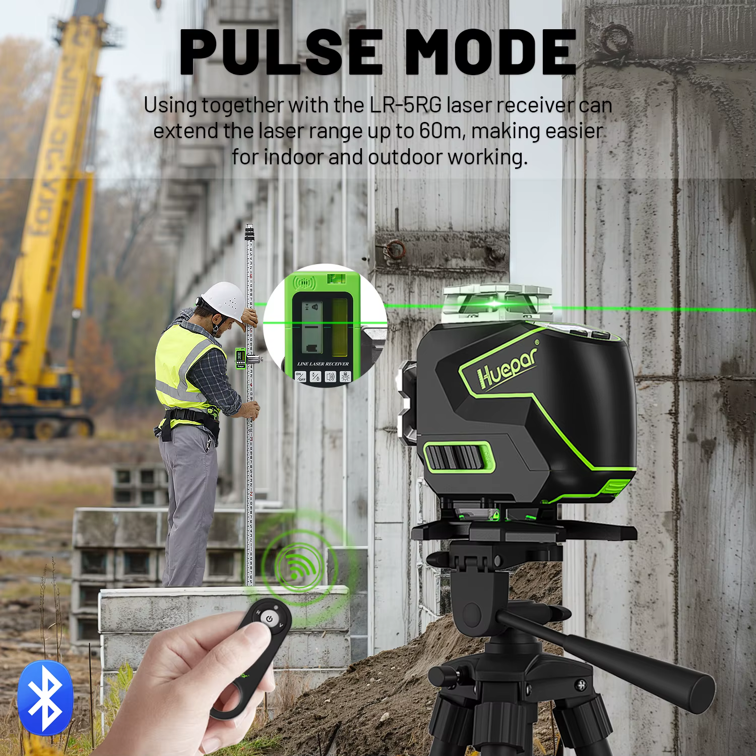 Huepar S04CG-C 4D Niveau laser vert Outils