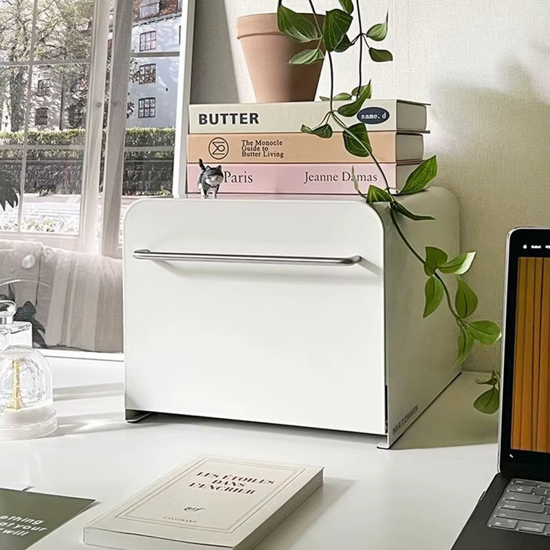 1 boîte de rangement moderne et simple avec tiroir en métal : étanche