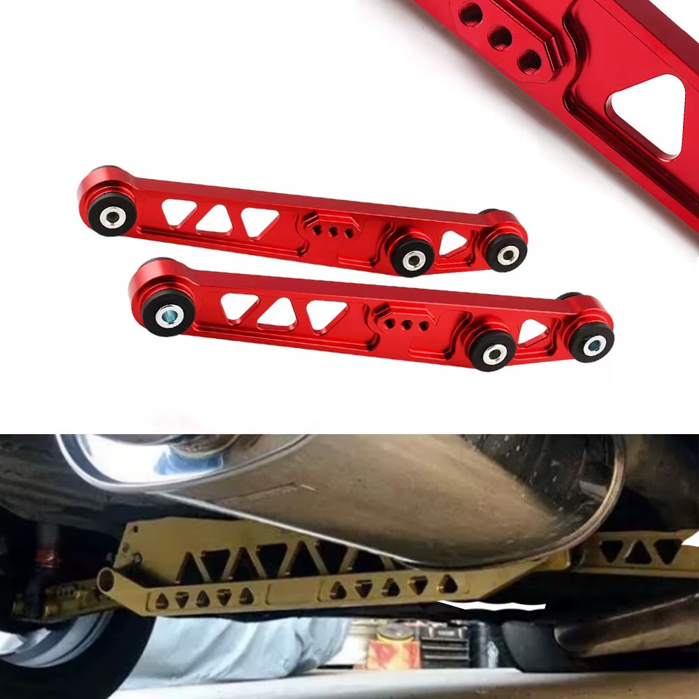 Suspension de course 2 * Kit de commande inférieur arrière bras LCA pour Honda Civic 88-95 EG Acura Integra 90-01 Del Sol 93-97 or argent rouge