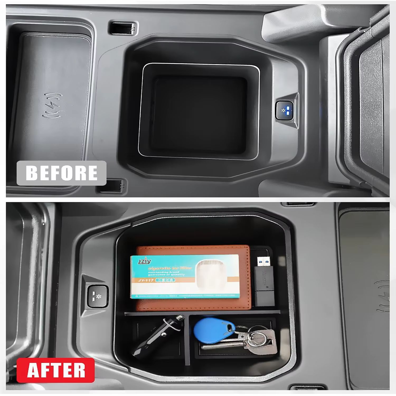 Boîte de rangement en couches pour Console centrale Land Rover Defender 90 110 130 2020 2023 2024