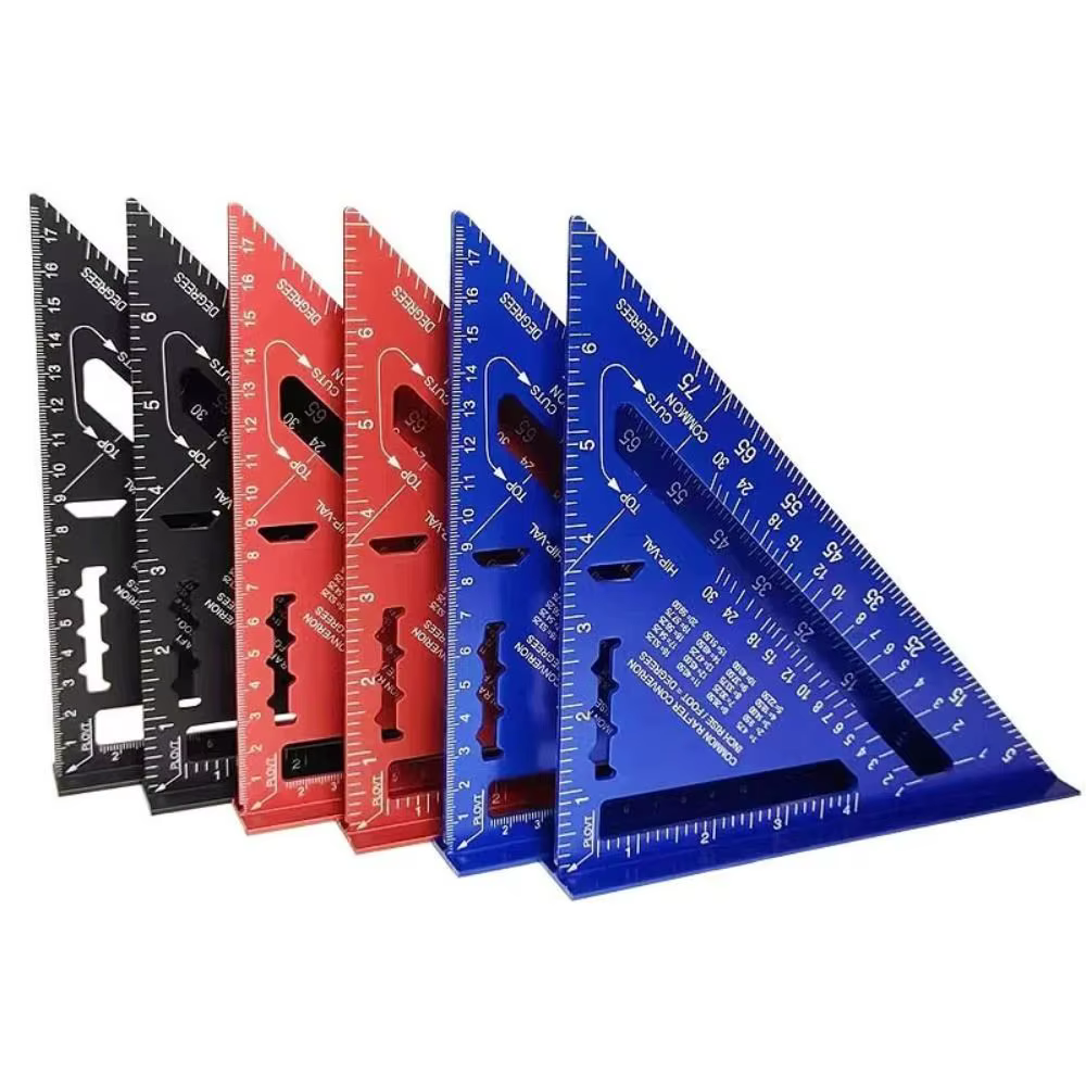 Règle triangulaire en alliage d'aluminium de 7 pouces
