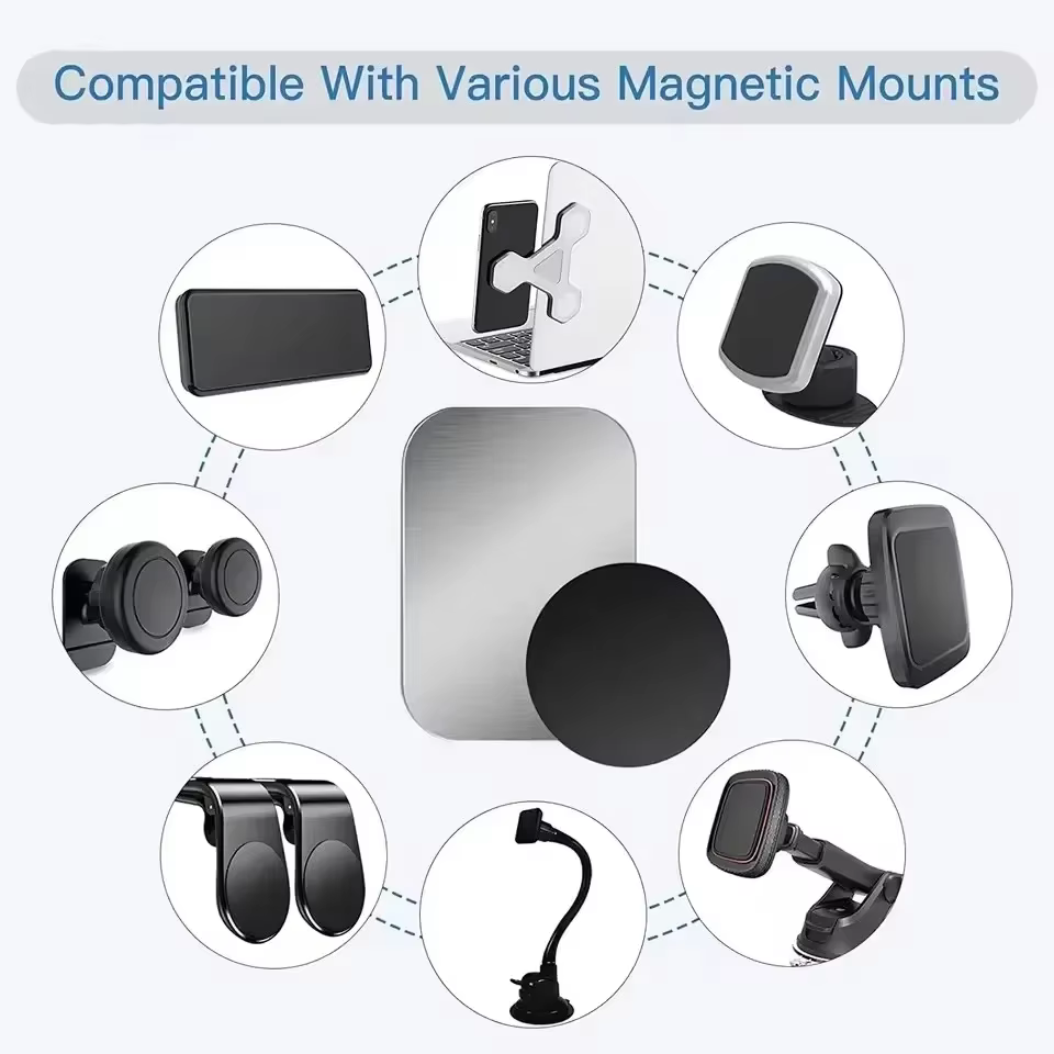 5/10 pièces plaque métallique magnétique disque support de téléphone de voiture autocollants Patch magnétique autocollant pour tablette téléphone portable support de voiture