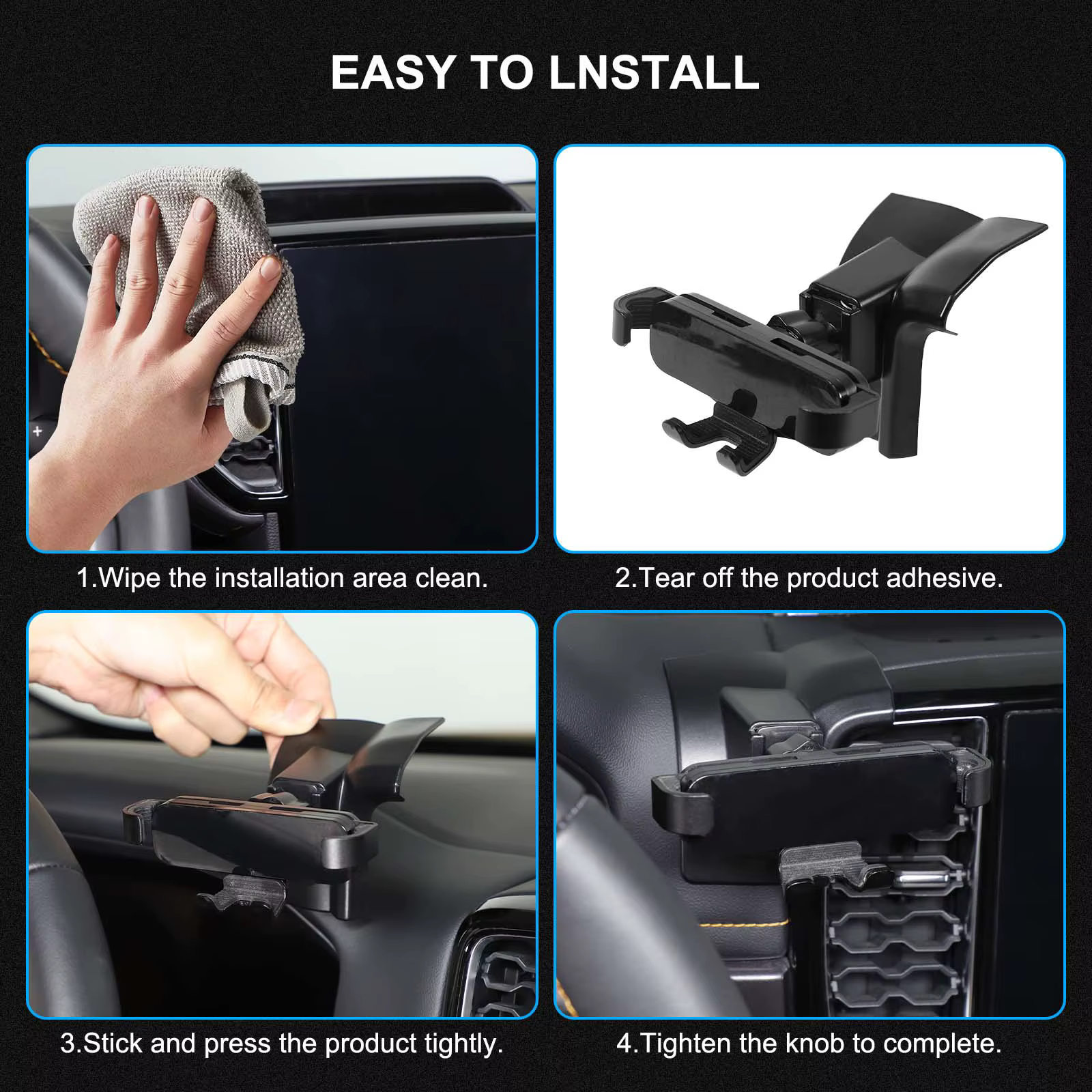 Support de téléphone de voiture LHD pour Ford Ranger 2023 2024