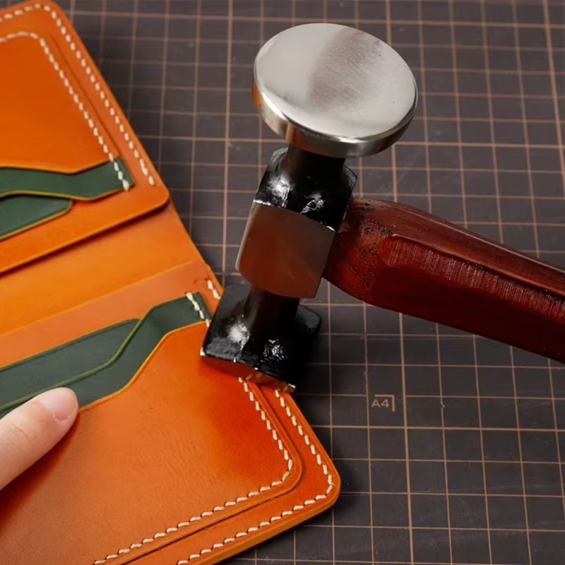 1 pièce Marteau à cuir professionnel en acier au carbone à double tête