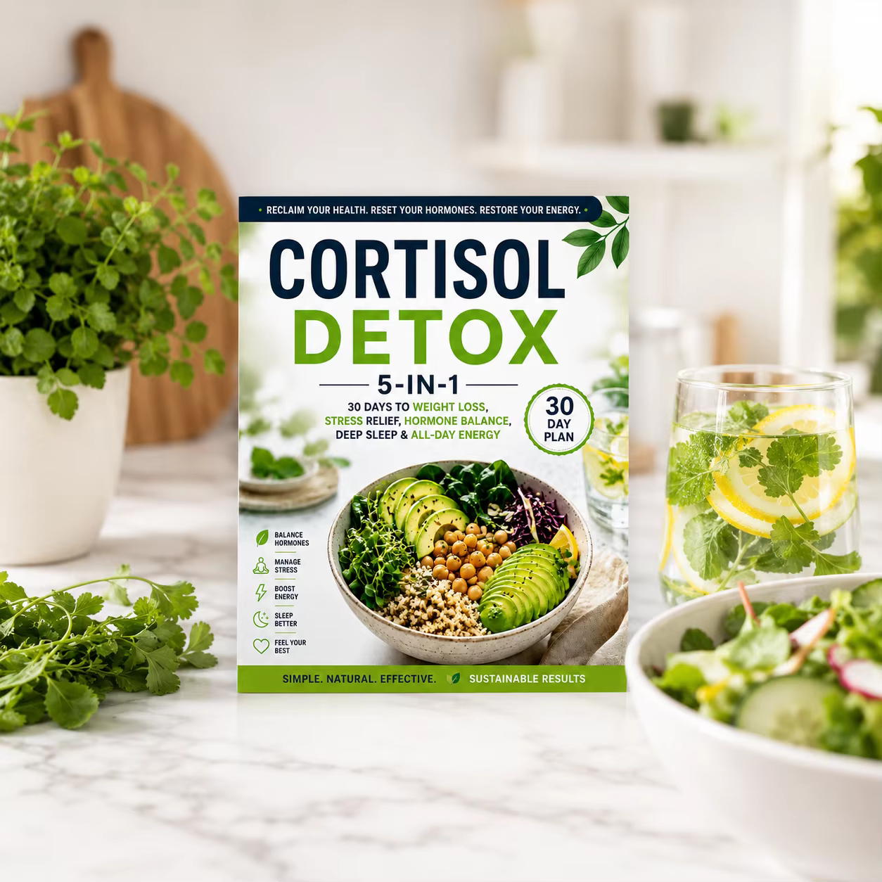 Détox Cortisol 5-en-1 : Guide de 30 jours pour la perte de poids