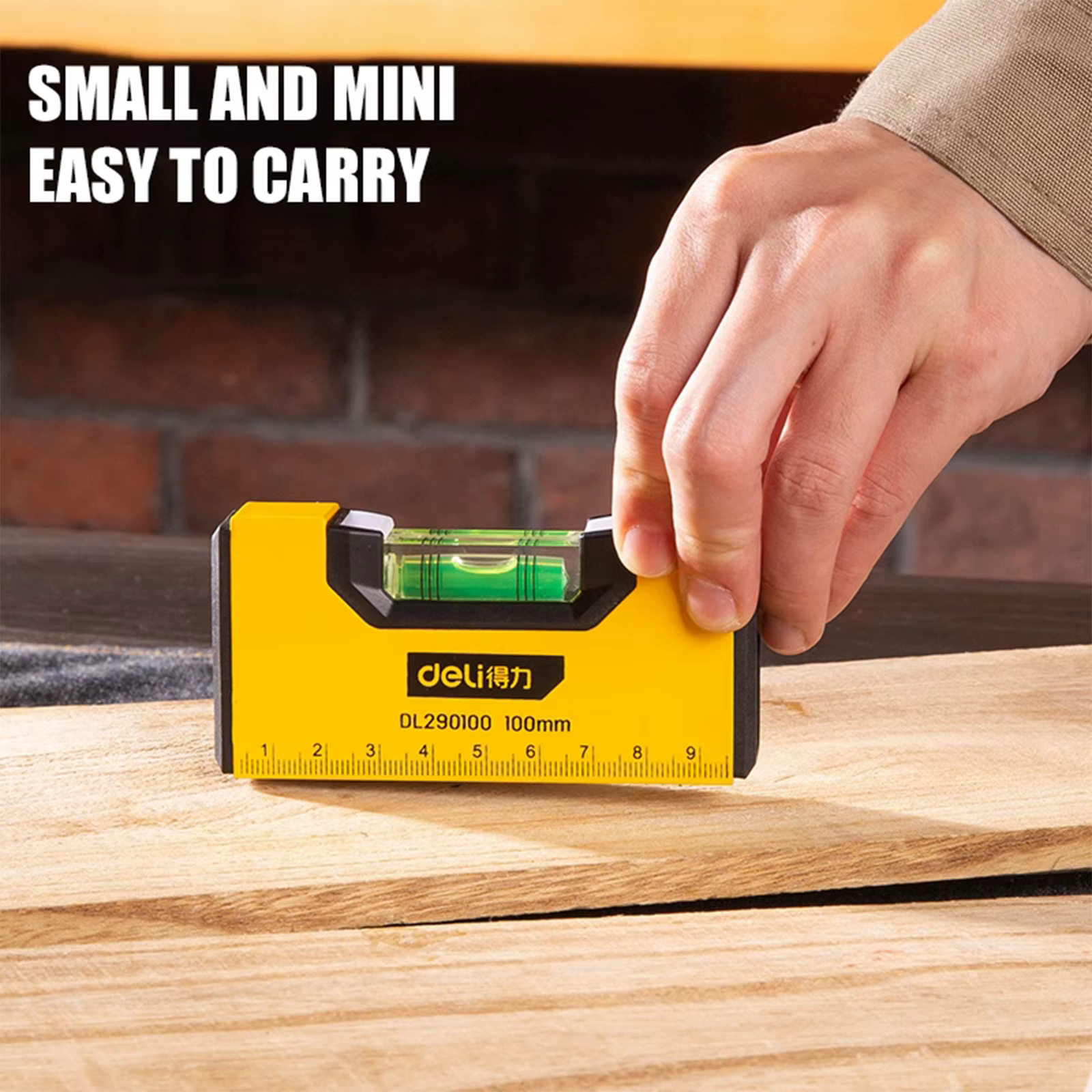 Deli – niveau de poche magnétique Portable de 100mm