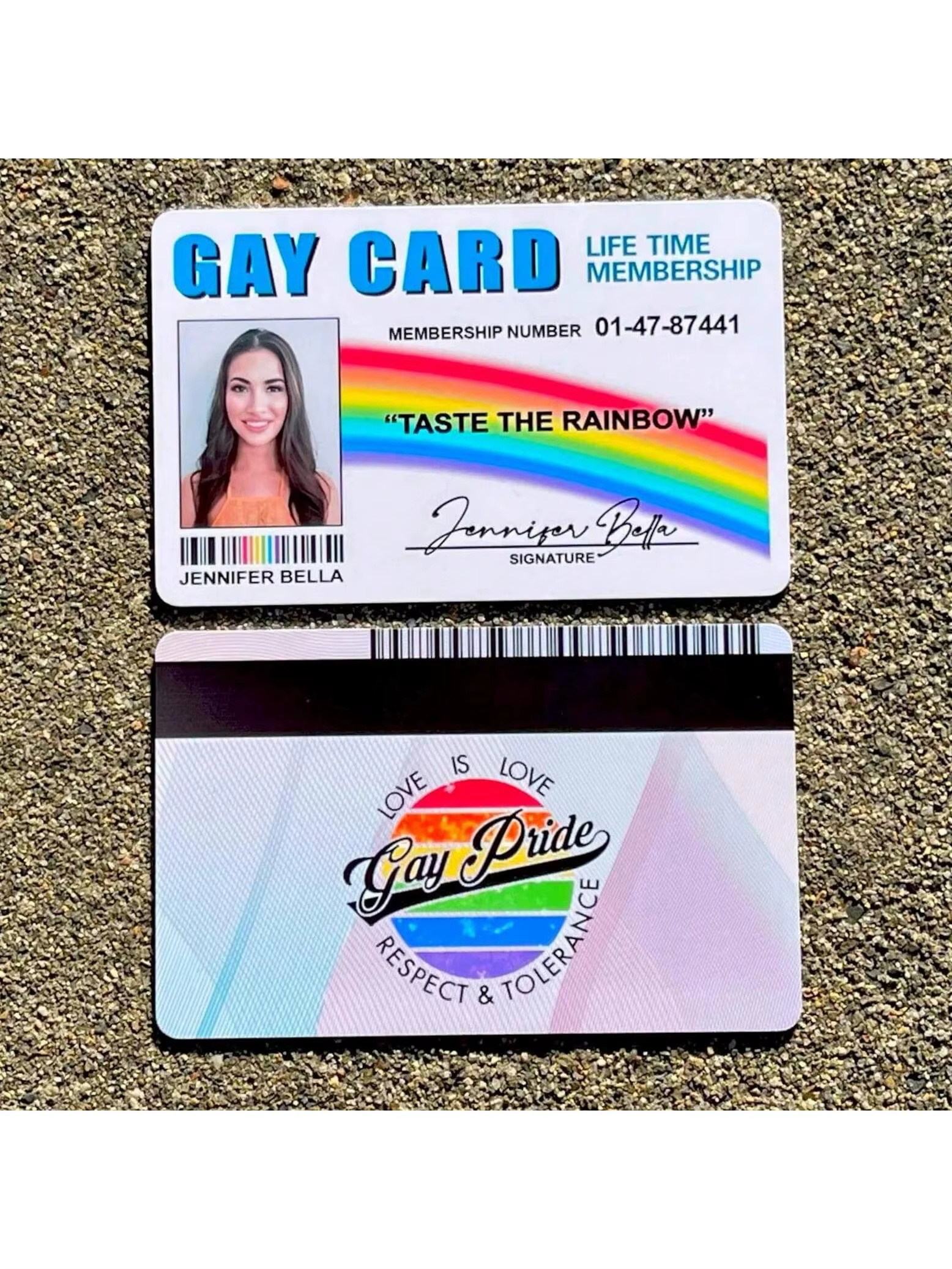 Carte d'identité gay avec photo personnalisée, carte de membre gay personnalisée à vie, carte de fierté Lgbt personnalisée, blague grossière, idée cadeau pour collègue d'amis