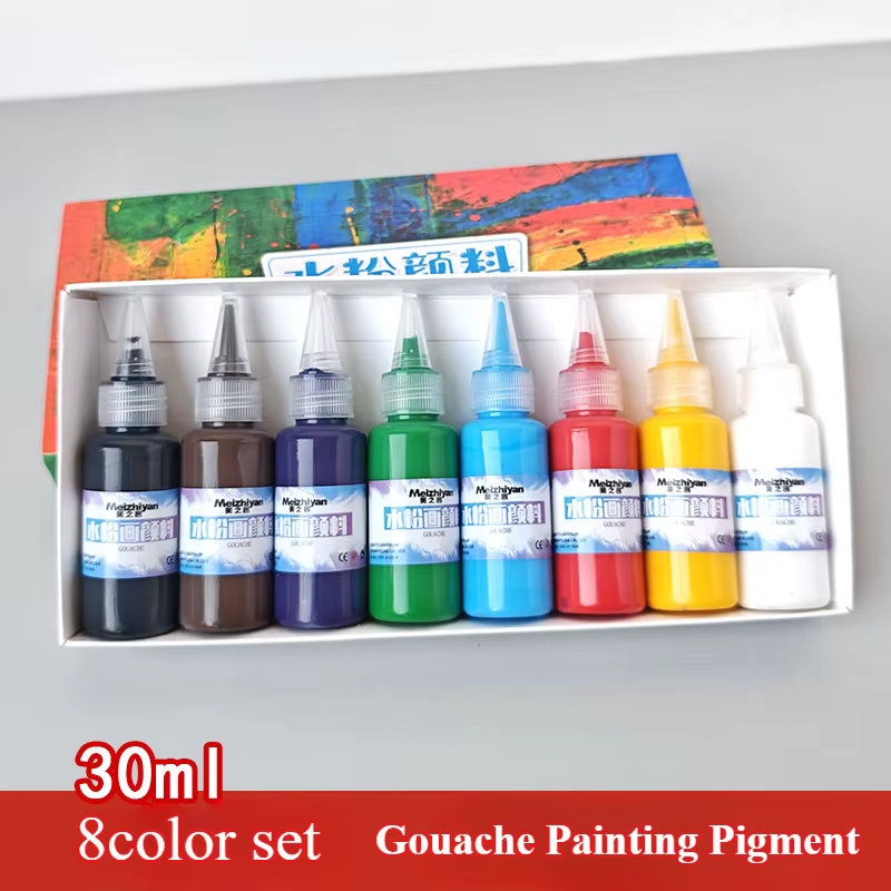 Ensemble de peinture Gouache 30ml/8 couleurs