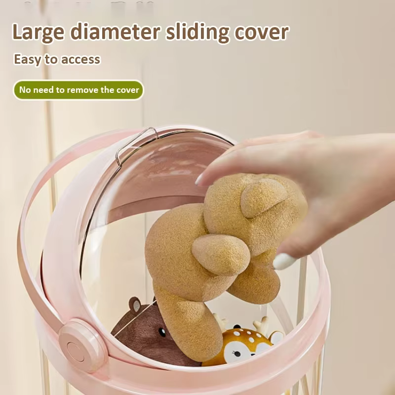 Boîte de rangement de poupées, Organization de jouets, Tube de rangement de jouets en peluche, baril de rangement en plastique Transparent, organisateur de jouets pour enfants