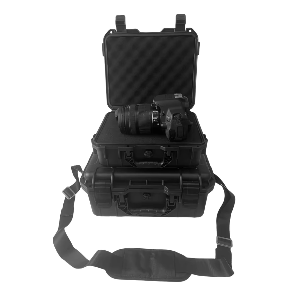 1 boîte à outils de protection robuste et étanche avec inserts éponge prédécoupées-plastique durable
