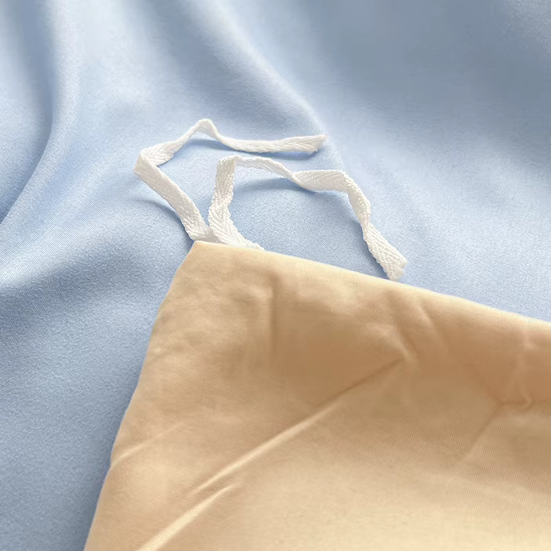 Housse de couette moderne bicolore, simple et élégante, réversible, confortable et respirante, pour un sommeil optimal