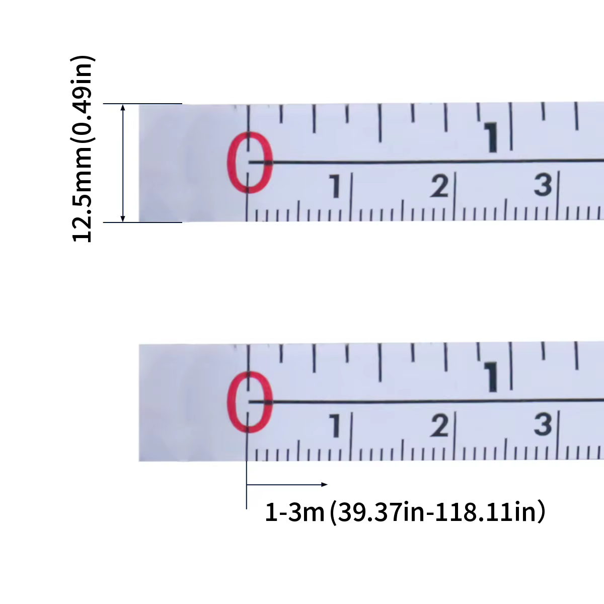 Inch & MeaccelerSelf Adhesive Tape 1-3M Measure Steel Mitre Scale