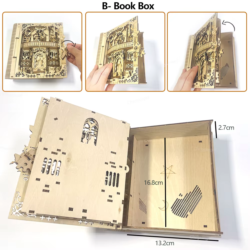 Livre des Secrets Puzzle 3D en bois