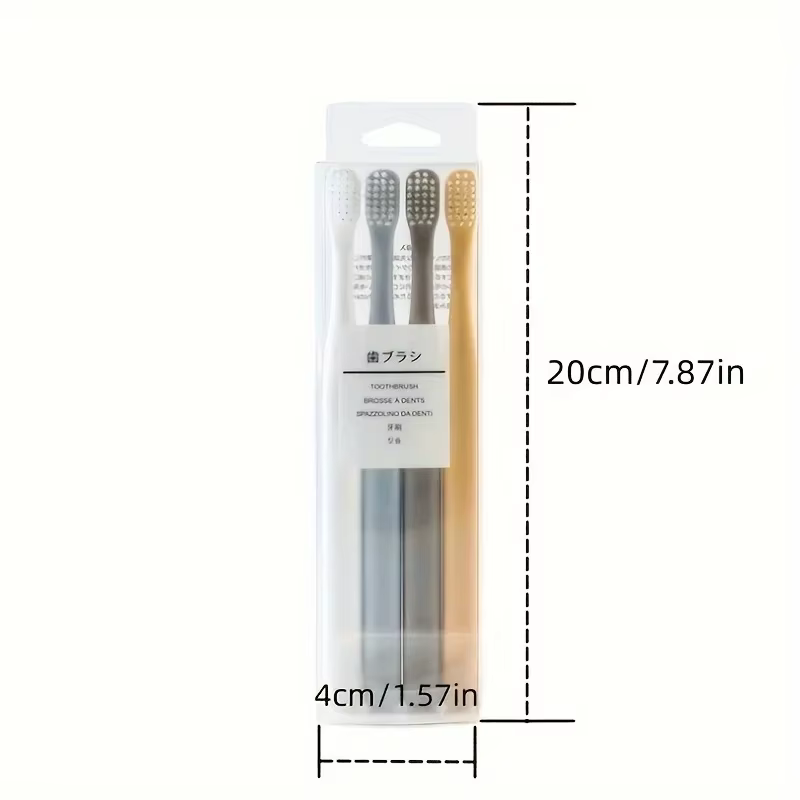 Brosse à dents japonaise Macaron 4 pièces/boîte