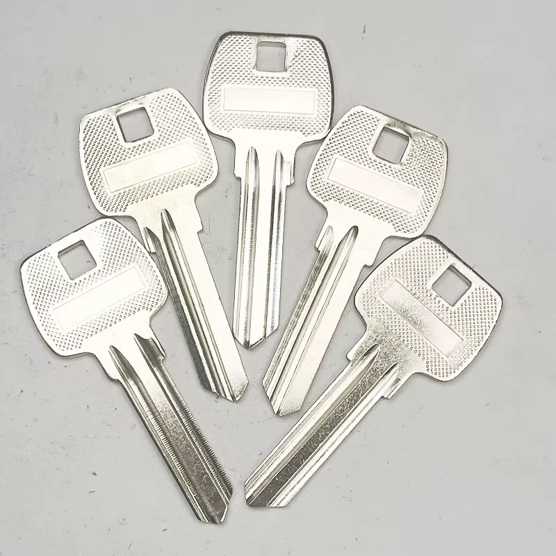 Lot de 5 clés vierges à rainure droite simple face, non taillées, pour serrures de porte de sécurité domestique et cadenas