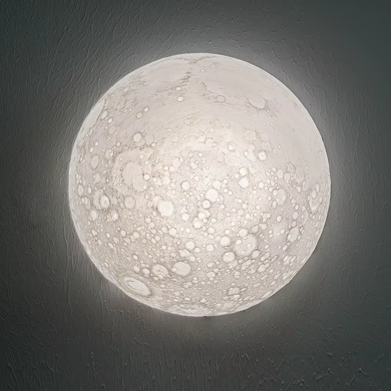 Plafonnier lunaire demi-cercle