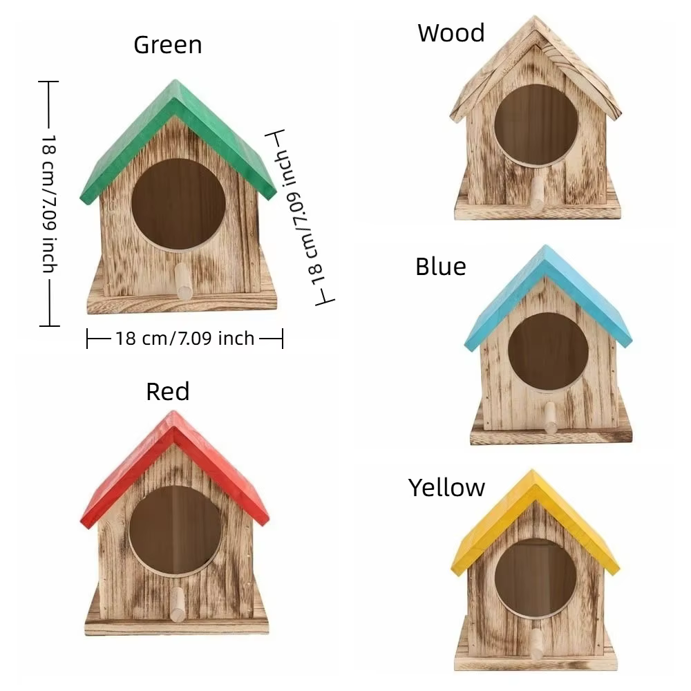 Nichoir pour oiseaux en bois imperméable fait à la main avec ventilation