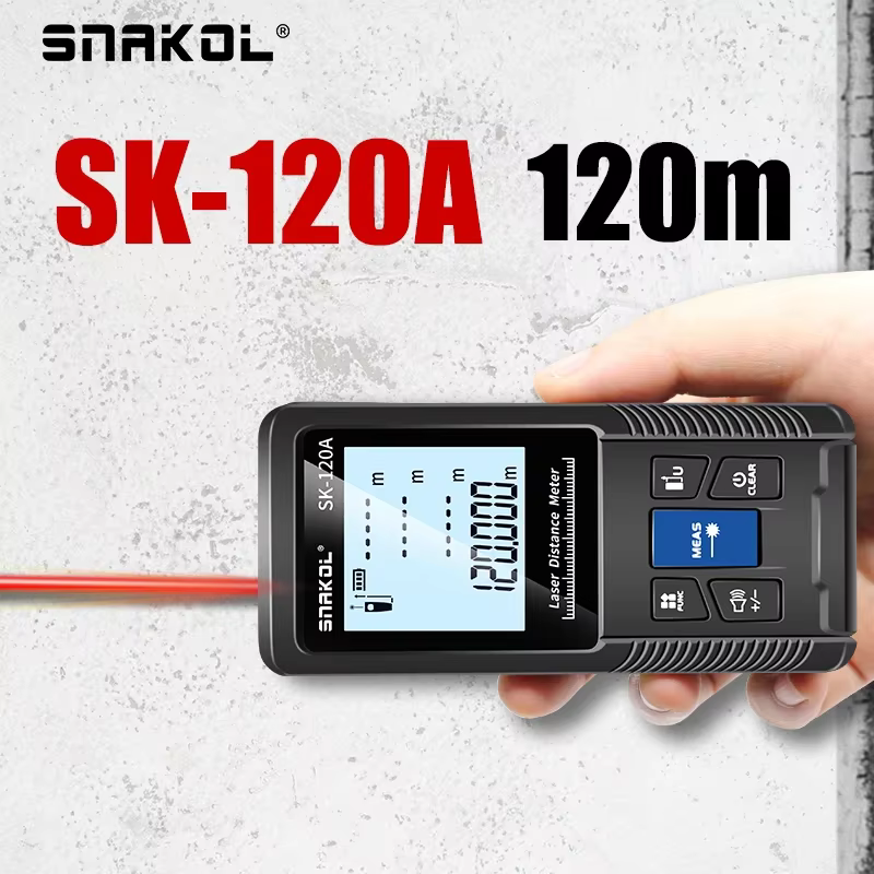 SNAKOL Télémètre laser 3-en-1 avec ruban à mesurer : 40/50/70/100/120m