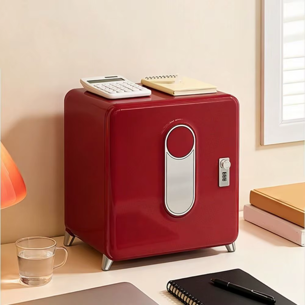 Boîte de rangement en plastique verrouillable, grande capacité, anti-poussière, avec serrure à combinaison, organisateur de fichiers de bureau, gain de place