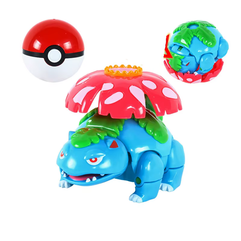 Pokemon Pokeball Transformer Pikachu Figure