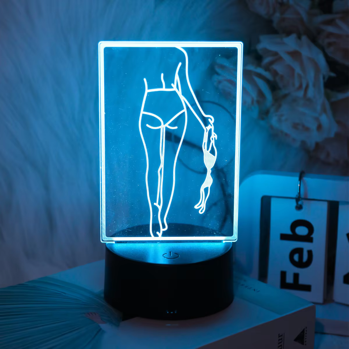 Lampe de nuit tactile à sept couleurs dégradées