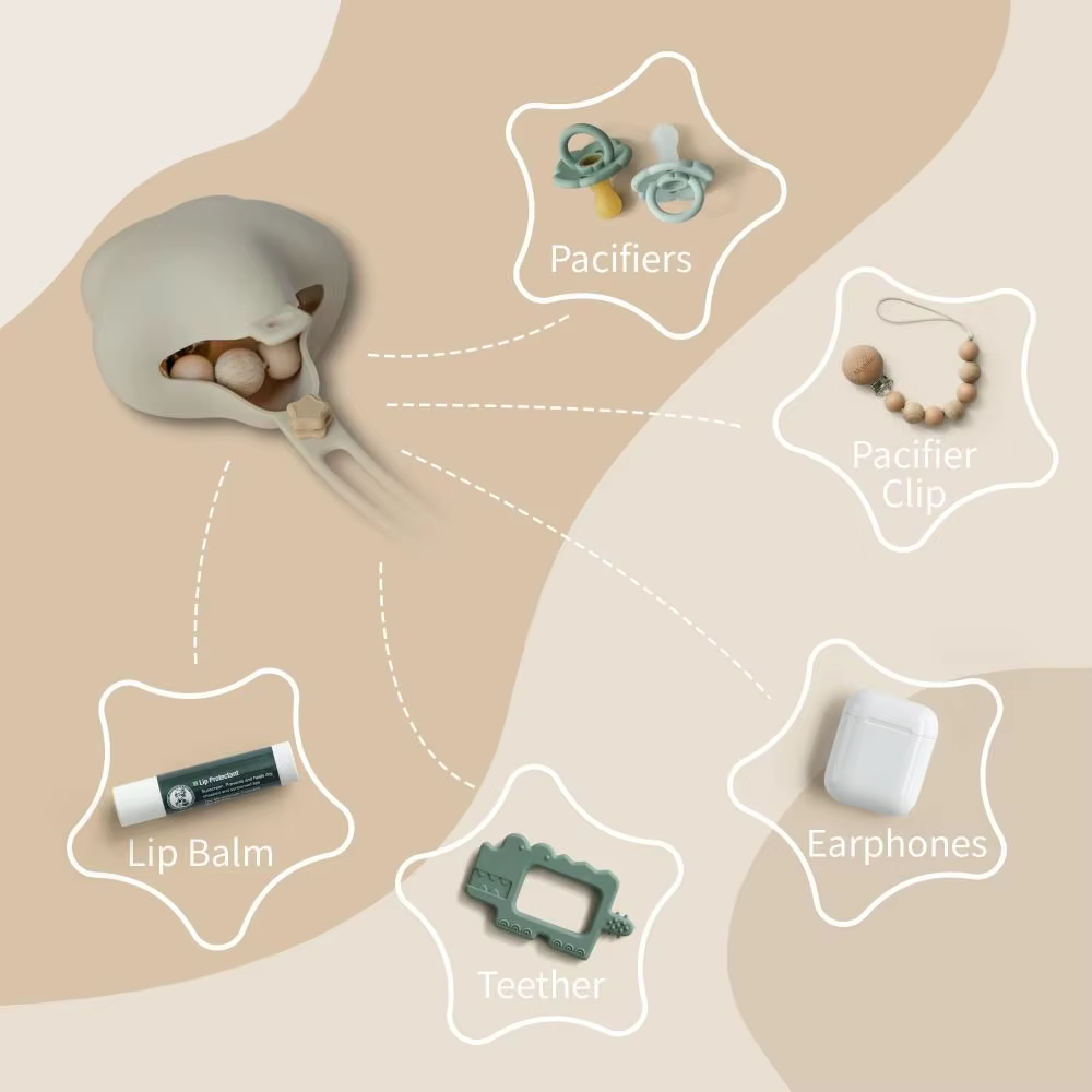 Boîte de rangement pour sucettes en silicone