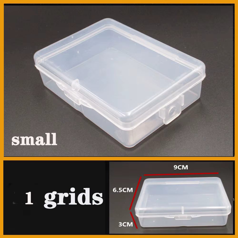 Mini boîte de rangement en plastique transparente