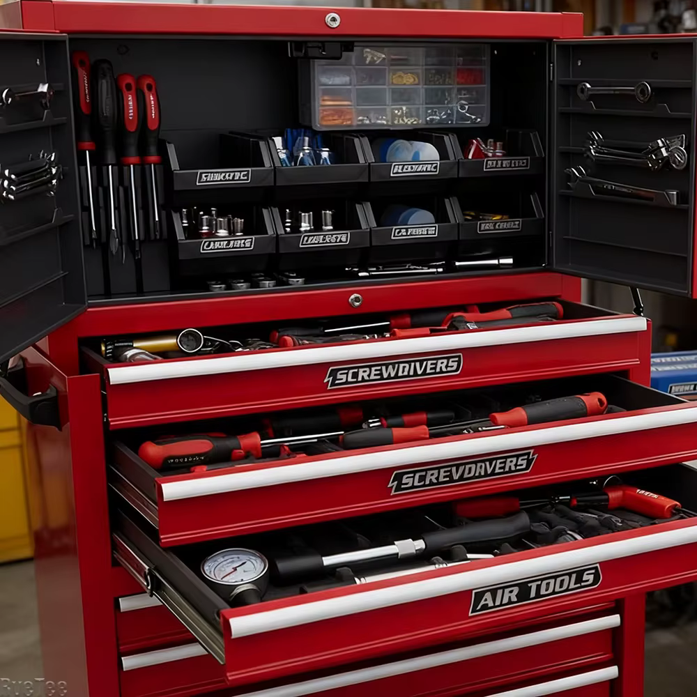 Paquet de 12 étiquettes magnétiques pour boîte à outils