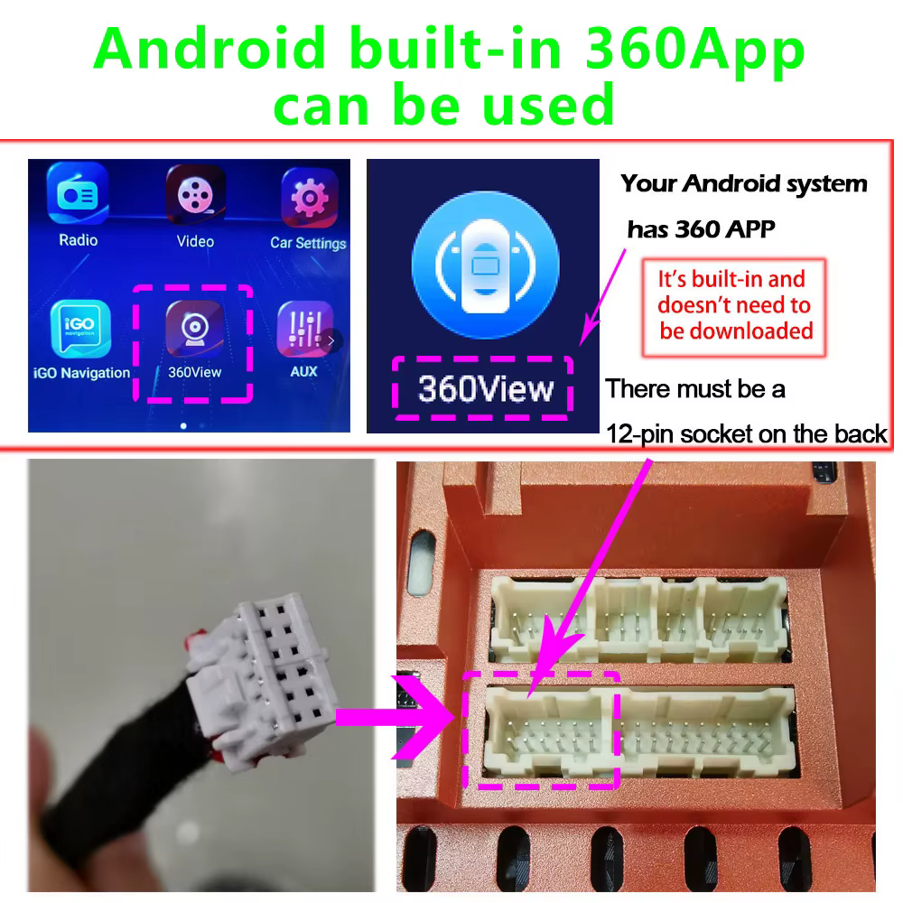 pour Android Multimédia avec Caméra 360 Android Camera 360 ° Système de vue panoramique intégré 360App HD 3D 1080p 720p