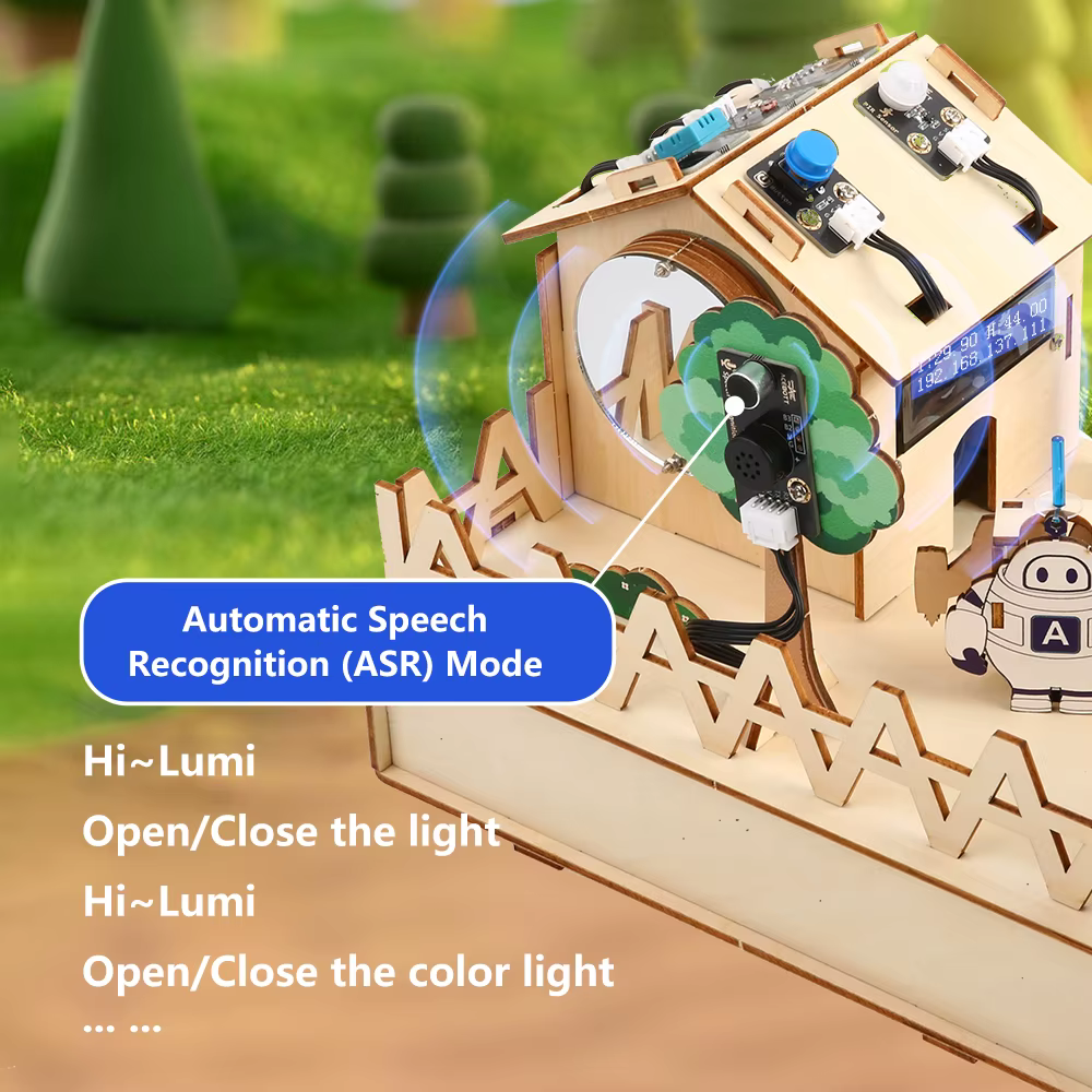 Acebott-Kit de bricolage pour maison intelligente Ardu37, robot démarreur, projets de tournesol, kit d'apprentissage de maison en bois pour ESP32