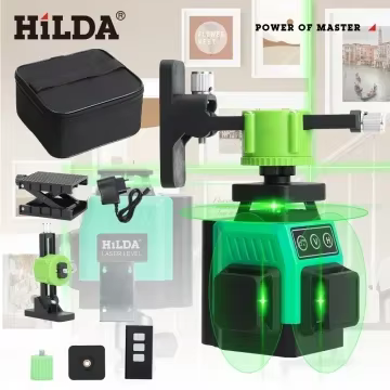 Le niveau laser mini 12 lignes 3D Auto-nivelant la ligne portative verte puissante superbe de faisceau
