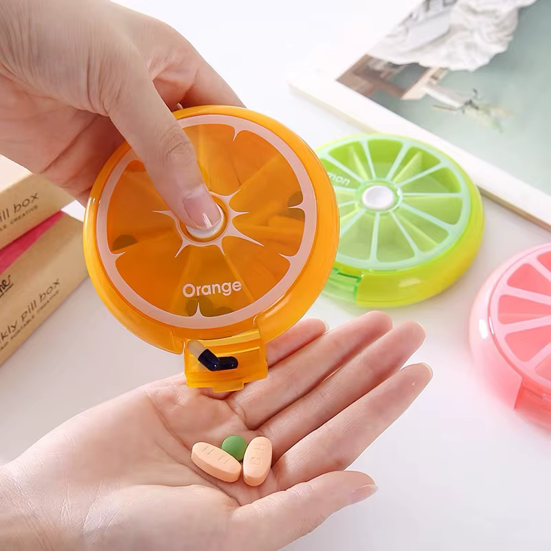 Boîte ronde à sept compartiments