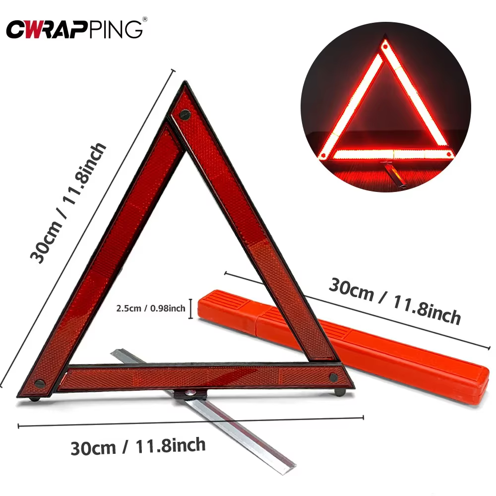 Triangle de voiture trépied d'avertissement réfléchissant pliable
