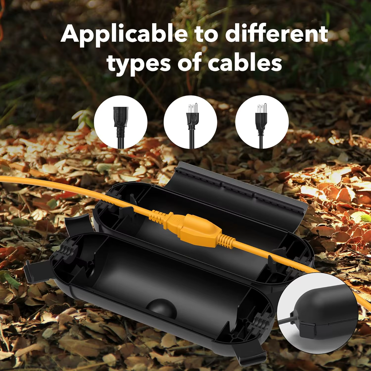 Cache-câble d'extérieur étanche avec joint d'étanchéité pour boîte de connexion électrique